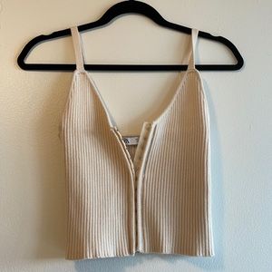 Knit Zara cream cropped tank
